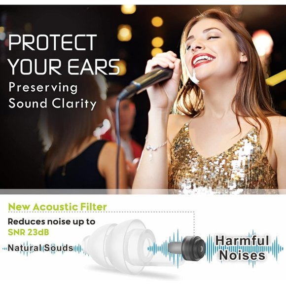 Hearprotek Music Earplugs Musicians Clubs Bars Loud Events Jam Sessions W Case - Picture 5 of 10
